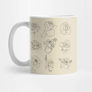 Rose outlines Mug